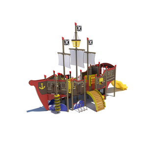 ชุดเครื่องเล่นสนามเด็กเล่นกลางแจ้งรูปเรือโจรสลัดแบบปลอดภัยสำหรับเด็ก - Product Image 4