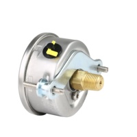 Manomètre hydraulique manomètre réglable en acier inoxydable manomètre à vide montable manomètre rempli d'huile de glycérine
