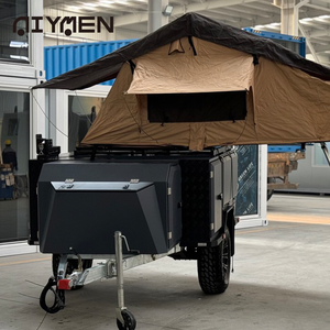 Remolque Camper Deslizable de Lujo con Cama Personalizada, Carpa de Techo Todoterreno de Aluminio para Viajes, Aire Acondicionado, 2 Personas, Suspensión <span class=keywords><strong>Independiente</strong></span> - Product Image 1