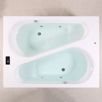 Baignoire en acrylique pour eau froide/chaude avec hydromassage, pod de récupération d'eau, baignoire à glace LED moderne, refroidisseur d'eau autonome