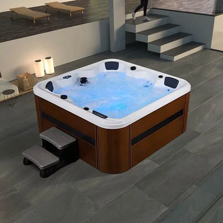 Nieuwe Aankomst Massage Luxe Outdoor Hot Tub Spa Voor 5 Persoon