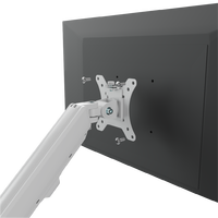 Soporte de Monitor AUKI con Resorte de Gas Blanco, Brazo para Monitor de 13-32 Pulgadas, Soporte de Escritorio para Computadora, Movimiento Completo Ajustable, Soporte VESA, Inclinación y Giro