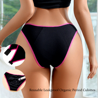 Culotte menstruelle en coton biologique Grace Oem, protection complète, lavable, durable, sous-vêtements anti-fuites pour femmes