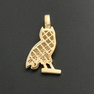 Fashion Women Cubic Zirconia 14K Gold Plated Brass Animal Ice Out Cz <strong>Owl</strong> Pendant Full Zircon Hiphop Personality Animal <strong>Necklaces</strong> - Product Image 6