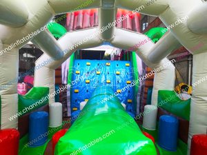 Juego Inflable de Obstáculos con Forma de Dinosaurio, Casa de Brinco Inflable para Exteriores, Tobogán Inflable con Obstáculos - Product Image 5