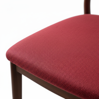 Chaise de restaurant moderne avec assise et dossier rembourrés, pieds en bois massif, chaise de salle à manger pour café, hôtel, bistrot