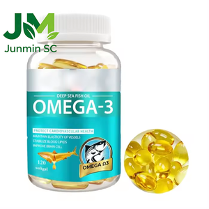 Capsules d'huile de poisson des grands fonds d'océan Omega 3, marque privée, certifiées <span class=keywords><strong>EPA</strong></span> <span class=keywords><strong>DHA</strong></span>, biologiques, sans gluten, naturelles, 120 unités - Product Image 1