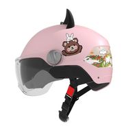 Casque de moto en gros BYB/RNG blanc BY-530 Casque demi-visage Casque de moto à visage ouvert de haute qualité