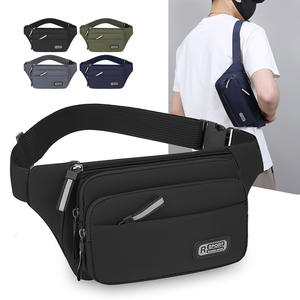 Sac de Poitrine Rétro pour Homme en Tissu Oxford Gris Bleu Foncé Vert Armée Noir Couleur Unie Portable pour Affaires et Voyages Printemps 2025 - Product Image 5