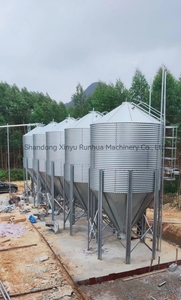 Poubelle d'alimentation <span class=keywords><strong>en</strong></span> acier de 10 à 100 tonnes du fournisseur chinois pour <span class=keywords><strong>le</strong></span> stockage des aliments pour animaux - Product Image 2