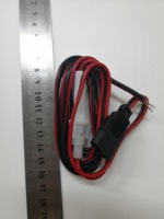 Usine 4.8 pieds fusionné 2 fils 3 broches CB Radio cordon d'alimentation dénudé extrémités câble de Communication de remplacement pour autoradio