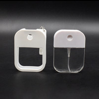 Flacon pulvérisateur de parfum rechargeable de type carte de crédit en plastique vide de 38 ml, très vendu, avec porte-clés