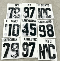Transferts thermocollants en plastisol DTF pour l'impression en gros de motifs, logos, numéros de maillots de football et lettres pour vêtements de sport et t-shirts