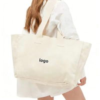 Premium Übergroße Lässige Canvas-Tragetasche mit Extra Großer Kapazität und Verstärkten Langen Trageriemen für Küstenpromenaden