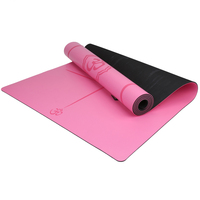 Tapis de yoga en PU massif Solid Studio, tapis en caoutchouc naturel populaire au Moyen-Orient, tapis de yoga en PU avec logo de marque en relief pour le fitness
