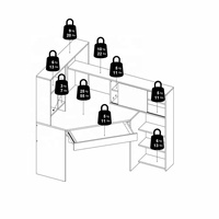 NOVA 21TPA024 — bureau d'ordinateur d'angle Simple et multifonction, bureau d'écriture en forme de L, pour le salon
