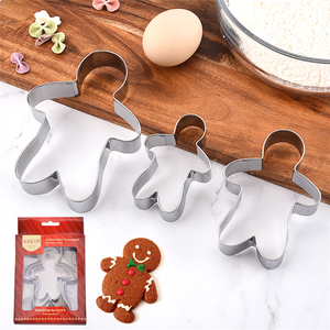 Ensemble <span class=keywords><strong>d</strong></span>'ustensiles en acier inoxydable, 3 pièces, pour garçons et filles, coupe-biscuits, pour hommes - Product Image 2