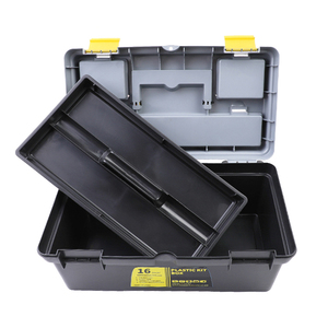 Boîte à outils en plastique robuste de 16 pouces, grande capacité, multi-niveaux, portable, pour l'organisation de la quincaillerie, de l'atelier et du garage - Product Image 5