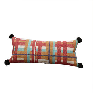 ปลอกหมอนอิงรูปทรงสี่เหลี่ยมผืนผ้า ผ้ากำมะหยี่ดัตช์ ลายทางเรขาคณิต ซักได้ ใช้สำหรับโซฟา รถยนต์ และบ้าน - Product Image 2