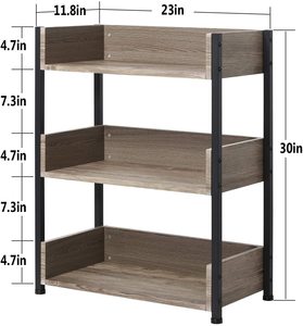 Combohome 3-Tier Bookcase <strong>Small</strong> Storage <strong>Shelves</strong> Industrial Shelving <strong>Unit</strong> for Living Room Bedroom Classroom - Product Image 3