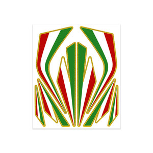 Ensemble d'autocollants de voiture modulaires moyens de frises tricolores italiennes - Product Image 1