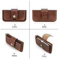 Prêt Stock Vintage 6.1 taille téléphone étui écologique en cuir ceinture sac bouton magnétique pour iPhone pour Samsung CF9092/3 Mobile