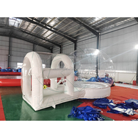 Dôme igloo transparent gonflable blanc commercial, tente bulle en PVC, maison gonflable pour enfants, location pour fêtes et événements