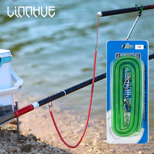 CHILENT matériel de pêche leurre cordes connecter tige boucle en métal caoutchouc/élastique/fil d'acier 6 couleurs cordes perdues protéger les cannes à pêche - Product Image 2