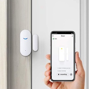 Smart Life App Notification Capteur Tuya WiFi Sécurité Porte Alarme Porte Ouverte Détecteurs de Fermeture avec Alexa <span class=keywords><strong>Google</strong></span> Home Control - Product Image 2