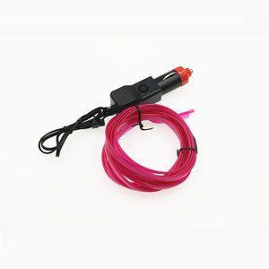 Iluminación ambiental interior para coche, con encendedor de cigarrillos, tira decorativa de luz fría EL con interruptor, tira de luz estroboscópica - Product Image 5