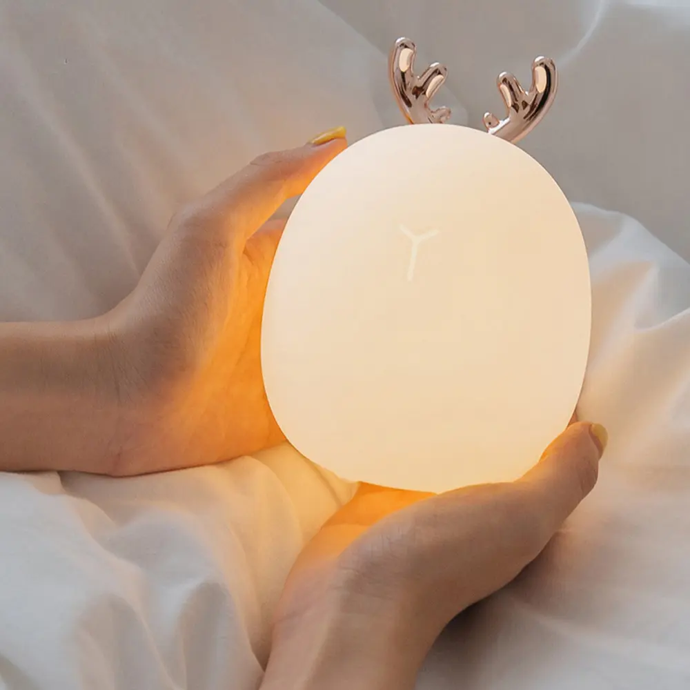 מתנת קידום קטן ארנב צבי בעלי החיים מיני תינוק ילדים LED מנורת סיליקון לילה אור לילדים תינוק