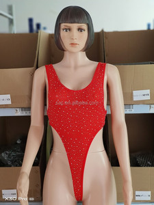 Lingerie <span class=keywords><strong>sexy</strong></span> pour femmes, combinaison une pièce, body transparent avec strass, qualité chinoise, pour jeunes filles - Product Image 4