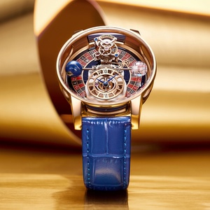 Montre PINDU 2023 pour homme, montre à quartz dorée bleue céleste, montre pour homme en cuir, montre pour homme d'affaires, réglage de l'heure - Product Image 4