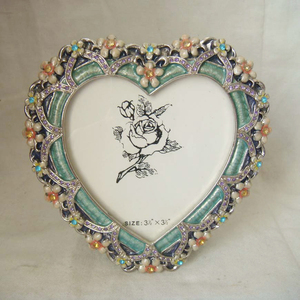 Trái Tim Sang Trọng Màu Xanh Lá Cây Màu Cam Màu Vàng Hoa Kim Loại Hình Ảnh Khung Ảnh 3.5X3.5 Inch Đối Với Trang Chủ Tabletop Valentine Của Ngày Trang Trí Nội Thất - Product Image 2