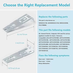 ขายึดชั้นวางจานสแตนเลส WD01X21740 สำหรับชิ้นส่วนทดแทนเครื่องล้างจานใช้ในบ้าน - Product Image 5