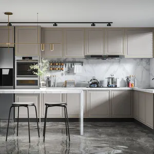 नई डिजाइन घर के फर्नीचर के लिए लाह आधुनिक रसोई कैबिनेट मॉड्यूलर किचन कैबिनेट