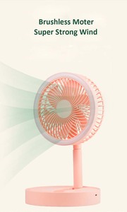 مروحة محمولة قابلة للطي مع إضاءة LED ومحرك بدون فرش، قابلة لإعادة الشحن عبر USB بسعة 2000 مللي أمبير، مناسبة للاستخدام المكتبي والخارجي والتخييم - Product Image 5