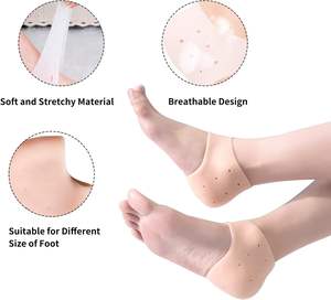 Chaussettes de protection en gel de <span class=keywords><strong>silicone</strong></span> de qualité médicale pour talons, hydratantes, réparatrices pour peaux gercées, soulagement de la douleur de la fasciite plantaire - Product Image 3
