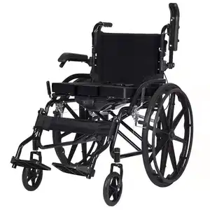 Sedia a rotelle per disabili leggera regolabile in altezza regolabile con prezzo all'ingrosso di nuova progettazione