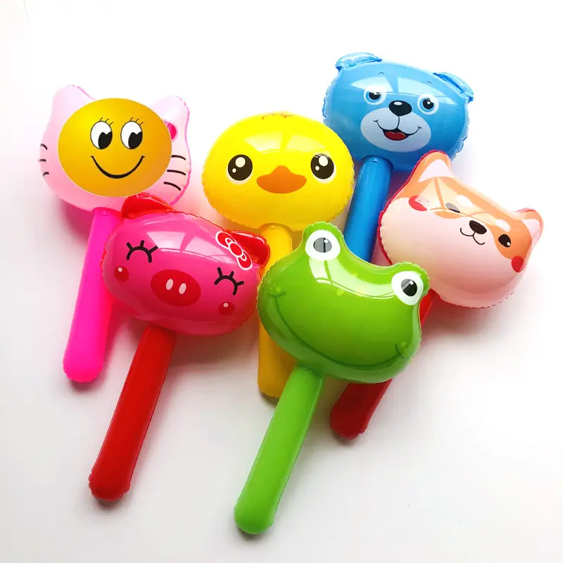 Venta al por mayor regalo de cumpleaños niños juguete inflable Animal palo inflable martillo de Navidad
