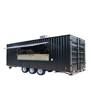 Remolques de Comida para Venta Ambulante de Café, Helados, Jugos y Snacks, Cocina Completamente Equipada, Remolque Móvil de Fibra de Vidrio y Aluminio para Bebidas - Product Image 1
