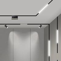 Projecteur LED COB magnétique sur rail 10W 20W 30W 40W 48V DC en aluminium pour éclairage de bureau