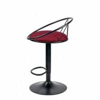 Tabourets de bar commerciaux modernes en cuir PU, réglables et pivotants à 360 degrés, à faible entretien, pour cuisine, OEM/ODM acceptés
