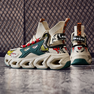 Sneakers sportive sportive sportive traspiranti <span class=keywords><strong>con</strong></span> supporto per caviglia alta <span class=keywords><strong>con</strong></span> puntale in pelle resistente e Sole di assorbimento degli urti eccezionali - Product Image 3