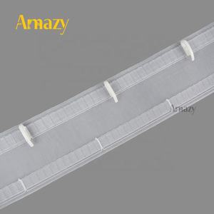 Cinta de cortina plegable ondulada de nailon 100% moderna Cinta de pista de cortina ondulada 2,2 veces Cinta de cortina plegable ondulada - Product Image 5