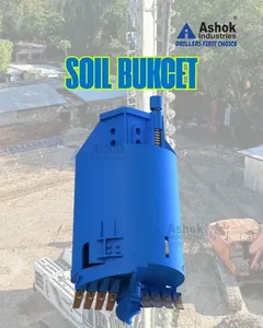 Ashok Industries Soil Bucket Blue Heavy Duty Earth <b>Auger</b> Attachment for <b>Drilling</b> Machines - Product Image 3