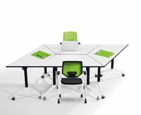 Bureau de formation ergonomique en métal pliable mobile modulaire pour le bureau à domicile