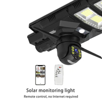 Lampadaire SmartSolar avec caméra 360 ° rotatif HD WiFi 4G APP contrôle IP65 étanche pour l'éclairage de surveillance de jardin extérieur