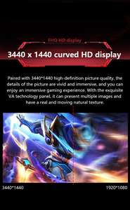 Giá tốt nhất 34 "IPS monitores chơi game 144Hz 165Hz cong màn hình chơi game <span class=keywords><strong>4k</strong></span> Máy tính để bàn PC màn hình máy tính - Product Image 6