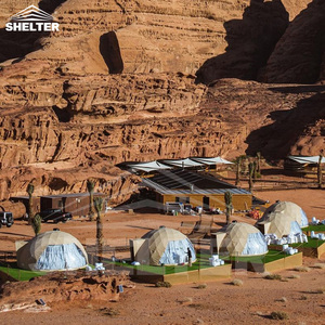 Grande tente Igloo de luxe écologique pour l'extérieur Tentes d'hôtel quatre saisons géodésiques transparentes avec cuisinière Jack Maison dôme pour glamping - Product Image 5